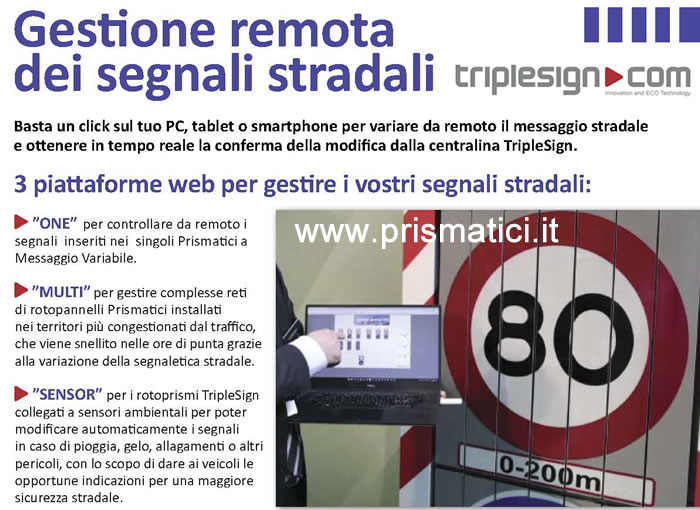 3 Piattaforme web per la gestione remota della segnaletica  PMV