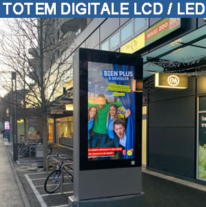 totem digitali pubblicità outdoor
