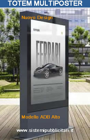 totem pubblicitario nuovo design rotor